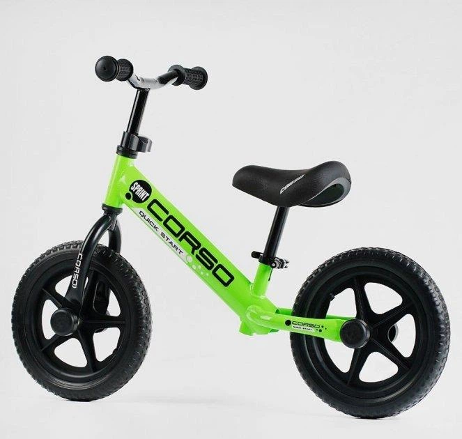 Велобег Corso 64822 стальная рама колесо 12« EVA салатовый | Быстрая ...