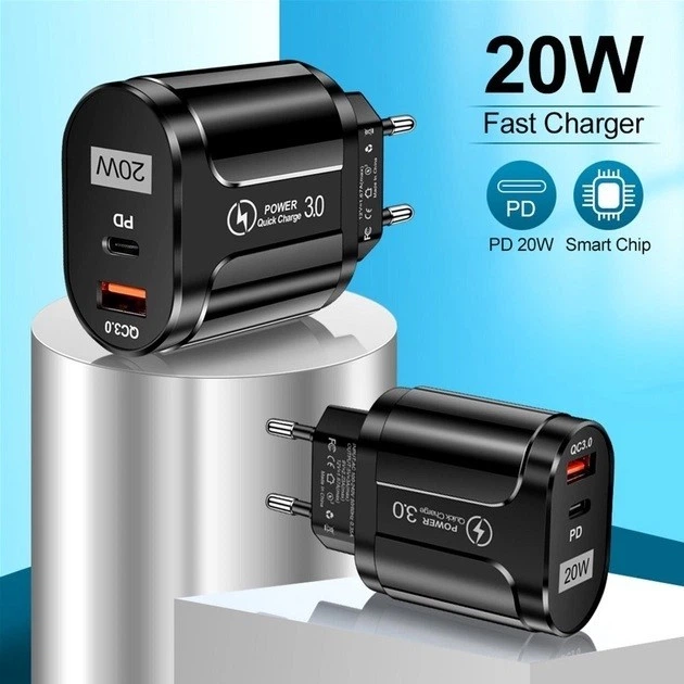 Сетевое зарядное устройство TRw USB Type-C Super Charge/Quick Charge 3.0 PD 20W Black (HbP050559) - Фото 5 Сетевое зарядное устройство TRw USB Type-C Super Charge/Quick Charge 3.0 PD 20W Black (HbP050559) - изображение 5