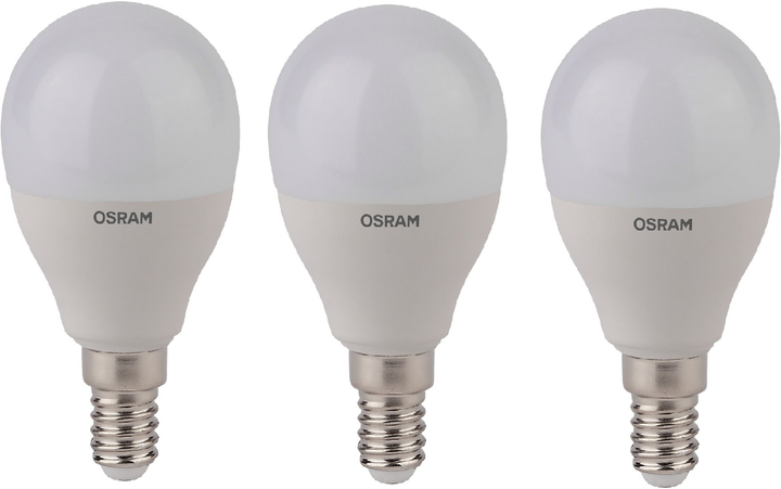 Набор светодиодных ламп OSRAM P60 6,5W E14 3000К 560Lm 3шт ...