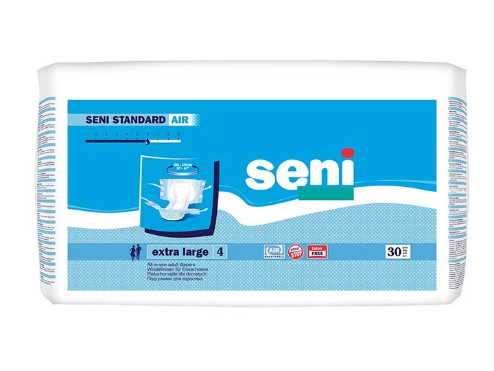 Підгузки для дорослих Seni Standard Air Extra Large 30 шт. (5900516693619) - Фото 1 Підгузки для дорослих Seni Standard Air Extra Large 30 шт. (5900516693619) - зображення 1