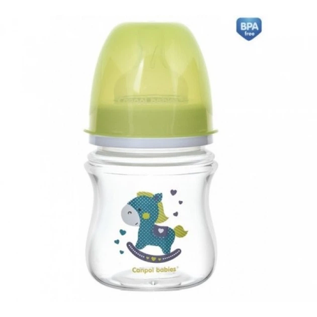 Бутылочка Canpol Babies EasyStart с широким горлышком Toys зеленая 120 мл - Фото 1 Бутылочка Canpol Babies EasyStart с широким горлышком Toys зеленая 120 мл - изображение 1