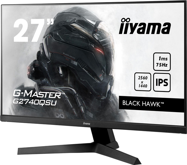 Monitor 27" iiyama G-Master G2740QSU-B1 / 2K QHD / IPS 6-Bit+FRC / 100% sRGB / 75Hz - obraz 3