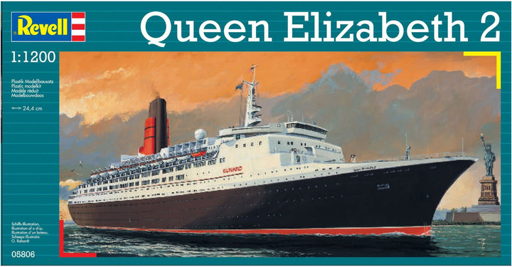 Statek wycieczkowy 1:1200 Revell Queen Elizabeth II (MR-5806) - obraz 2