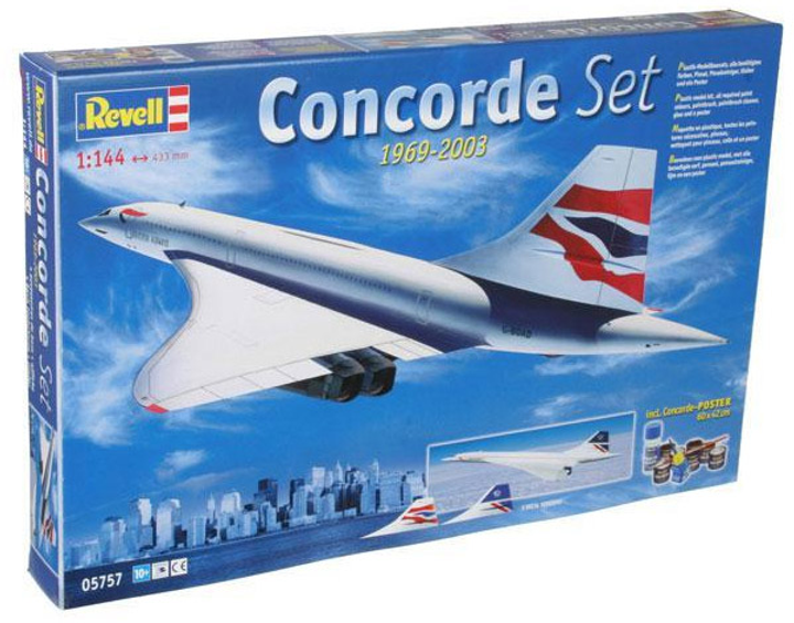 Zestaw upominkowy z samolotem 1:144 Revell Concorde BA (MR-5757) - obraz 1