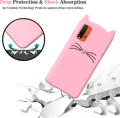 3D Чохол для Xiaomi Redmi 9T / Poco M3 Котик з вушками та вусиками - Фото 3 3D Чохол для Xiaomi Redmi 9T / Poco M3 Котик з вушками та вусиками - зображення 3