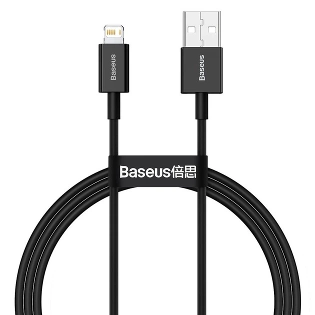 Кабель Baseus Superior Series Fast Charging USB to Lightning 2.4A|100cм Black (CALYS-A01) - Фото 1 Кабель Baseus Superior Series Fast Charging USB to Lightning 2.4A|100cм Black (CALYS-A01) - зображення 1
