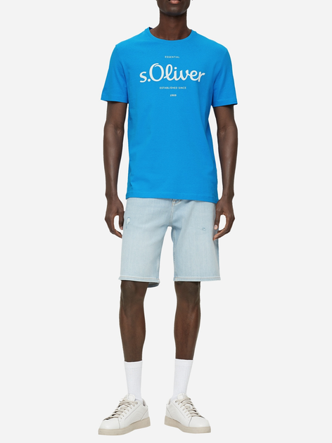 T-shirt s.Oliver 2131935-62D1 S Niebieski/Zielony (4099973459713) - obraz 3