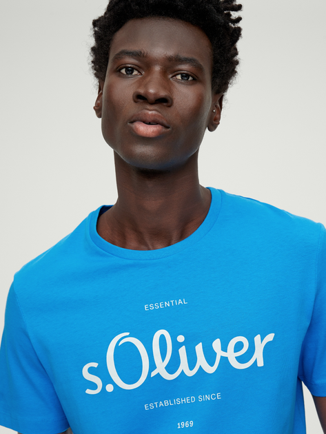 T-shirt s.Oliver 2131935-62D1 M Niebieski/Zielony (4099973459720) - obraz 4