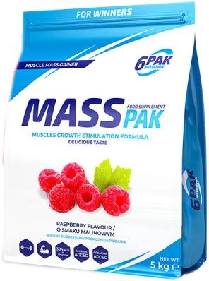 Гейнер 6PAK Nutrition Mass Pak 5000 г Малина (5902811813594) - зображення 1