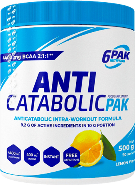 Амінокислотний комплекс 6PAK Anticatabolic Pak 500 г Лимон (5906660531180) - зображення 1