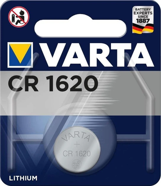 VARTA Батарейка літієва CR1620 блістер, 1 шт. - Фото 1 VARTA Батарейка літієва CR1620 блістер, 1 шт. - изображение 1