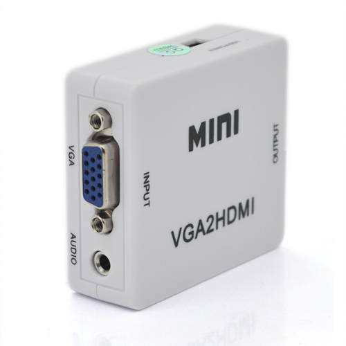Конвертер Mini, VGA2HDMI, ВЫХОД HDMI(мама), на ВХОД VGA(мама) 720P / 1080P, White, BOX - Фото 1 Конвертер Mini, VGA2HDMI, ВЫХОД HDMI(мама), на ВХОД VGA(мама) 720P / 1080P, White, BOX - изображение 1