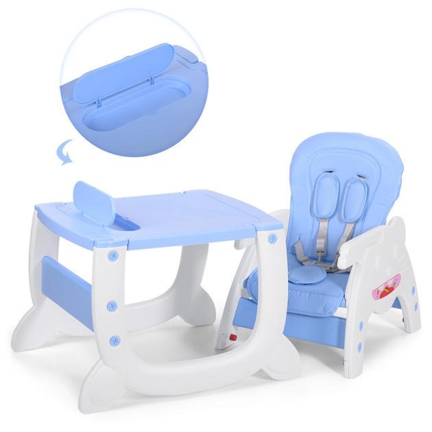Дитячий стільчик для годування Bambi M 3612-12 Стілець трансформер - Фото 2 Дитячий стільчик для годування Bambi M 3612-12 Стілець трансформер - зображення 2