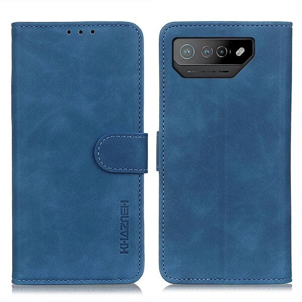 Чехол-книжка KHAZNEH Retro Wallet для ASUS ROG Phone 7 - Blue – фото ...