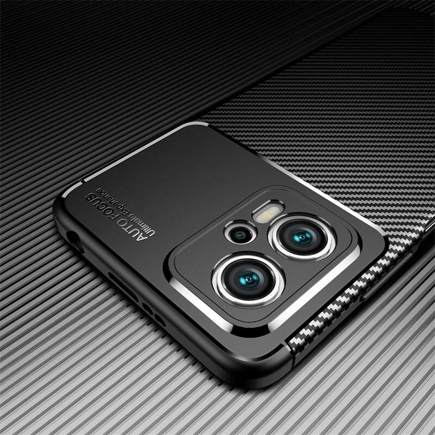 Чохол Fiji Ultimate Carbon для Xiaomi Poco X4 GT протиударний бампер чорний - Фото 2 Чохол Fiji Ultimate Carbon для Xiaomi Poco X4 GT протиударний бампер чорний - зображення 2