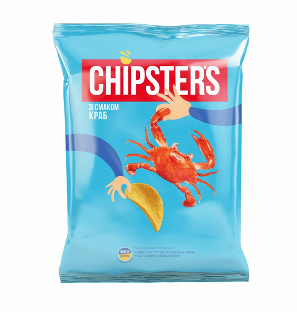 Чіпси CHIPSTERS натуральні зі смаком краба 130г от продавца: SaVa ...