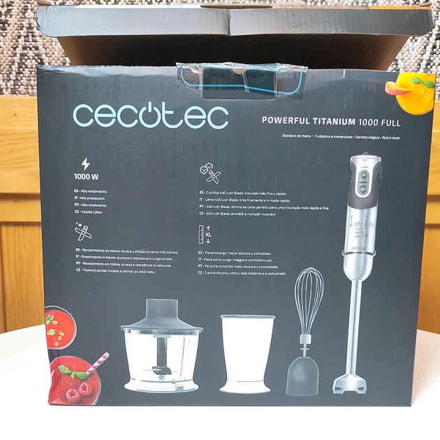 Блендер занурювальний CECOTEC Powerful Titanium 1000 Full - БВ - Фото 8 Блендер занурювальний CECOTEC Powerful Titanium 1000 Full - БВ - зображення 8