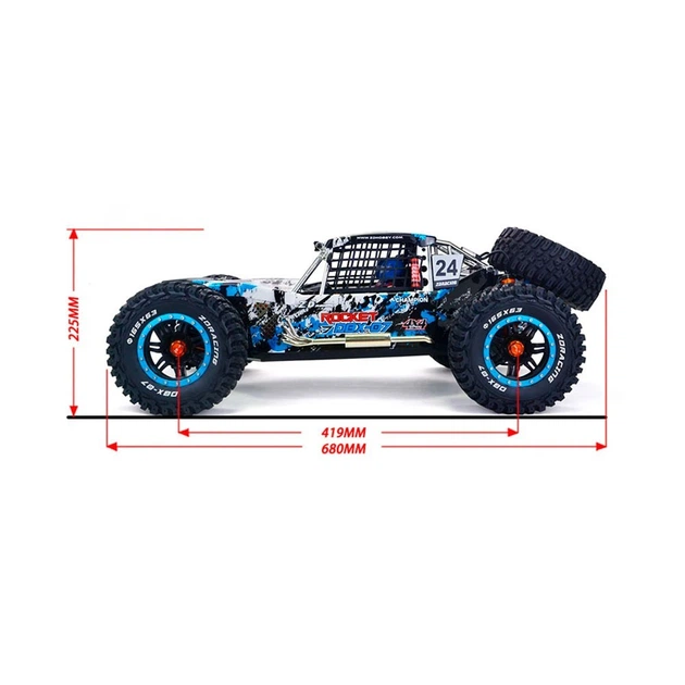 Машинка на радиоуправлении ZD Racing DBX-07 Desert Buggy 1/7 4WD RTR (Black) - Фото 4 Машинка на радиоуправлении ZD Racing DBX-07 Desert Buggy 1/7 4WD RTR (Black) - изображение 4