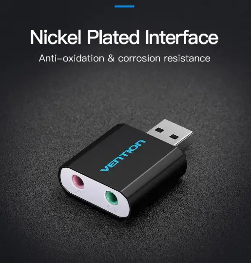 Внешняя звуковая карта Vention USB 2 в 1 (VAB-S17-BK) - изображение 3
