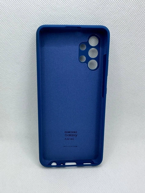 Чехол Silicone Cover Full для Samsung Galaxy A32 4G Синий - Фото 2 Чехол Silicone Cover Full для Samsung Galaxy A32 4G Синий - изображение 2