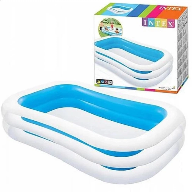 Басейн надувний Intex 262х175х56 см, 769 л. Blue and White (56483) - зображення 2