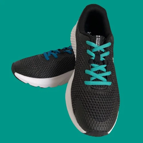 Шнурки для спортивного взуття Two Laces об'ємні плоскі 6 мм, довжина 100 см, колір морської хвилі (58749003) - зображення 2