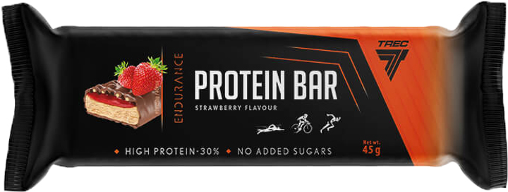 Baton Białkowy Trec Nutrition ENDURANCE PROTEIN BAR 45 g Truskawka (5902114041786) - obraz 1