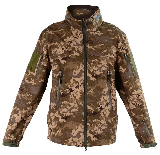Армійська куртка з капюшоном Soft Shell Піксель XXL (Kali) - Фото 4 Армійська куртка з капюшоном Soft Shell Піксель XXL (Kali) - зображення 4