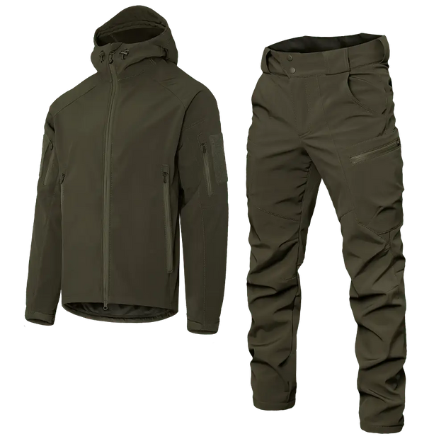 Универсальный мужской костюм куртка и штаны ветро- и водонепроницаемый комплект Softshell Gen.II полевой повседневный утепленный с микро-флисом XL (Kali) - изображение 1