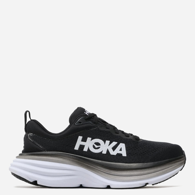 Жіночі кросівки для бігу HOKA ONE ONE Bondi 8 1127952-BWHT 39.5 (7.5US) 24.5 см Чорний/Білий (195719637644) - зображення 1