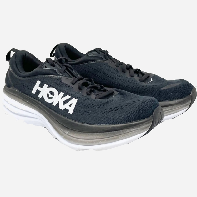 Жіночі кросівки для бігу HOKA ONE ONE Bondi 8 1127952-BWHT 39.5 (7.5US) 24.5 см Чорний/Білий (195719637644) - зображення 2