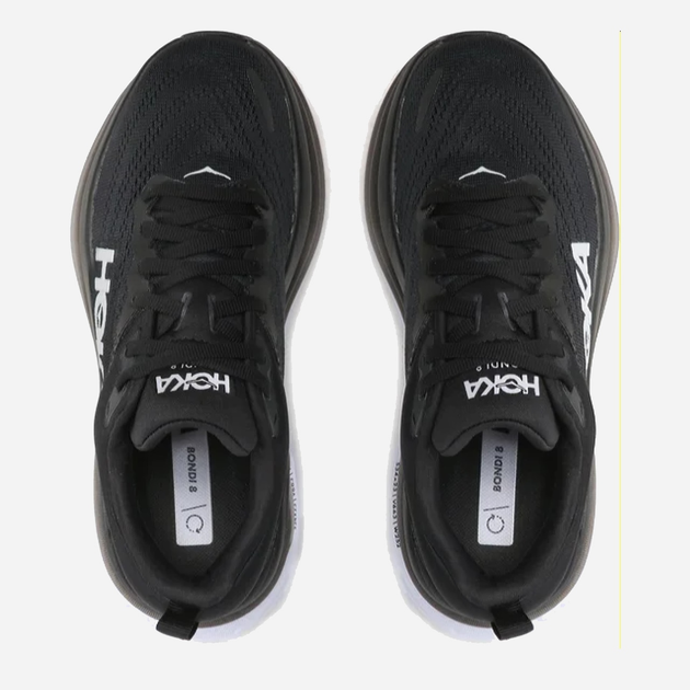 Жіночі кросівки для бігу HOKA ONE ONE Bondi 8 1127952-BWHT 40 (8US) 25 см Чорний/Білий (195719637705) - зображення 5