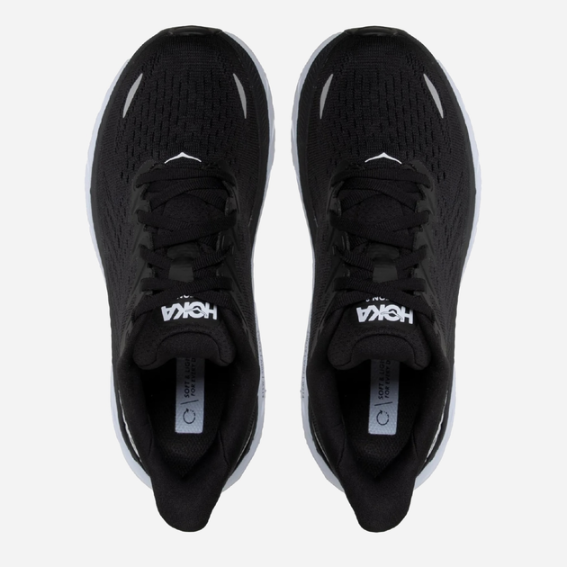 Buty do biegania damskie HOKA ONE ONE Clifton 8 1119394-BWHT 39.5 (7.5US) 24.5 cm Czarny/Biały (194715600225) - obraz 5