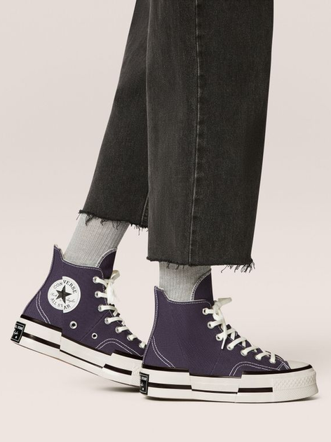 Wysokie Buty sportowe damskie Converse Chuck 70 Plus Seasonal Color A00866C 37 (6.5US) 23,5 cm Rage Purple (194433746533) - obraz 2