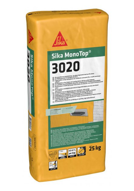 Цементный раствор для шпаклевки и выравнивания Sika MonoTop-3020 – фото ...