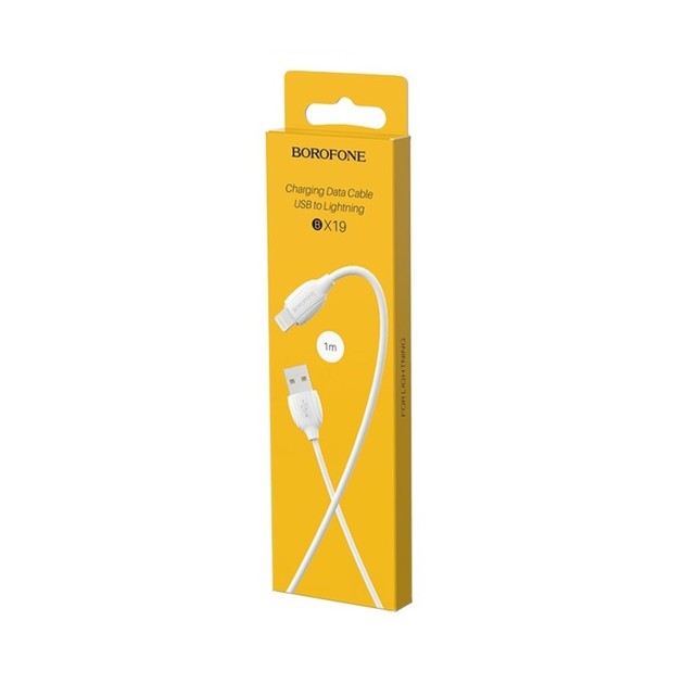 Кабель USB-Lightning для зарядки iPhone та iPad 1m. Borofone BX19LW - зображення 3