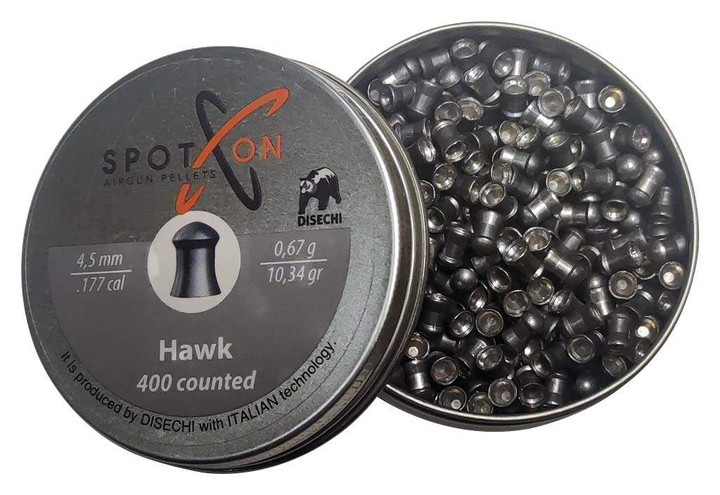 Пульки Spoton Hawk (4.5 мм, 0.67 гр, 400 шт.) - изображение 2