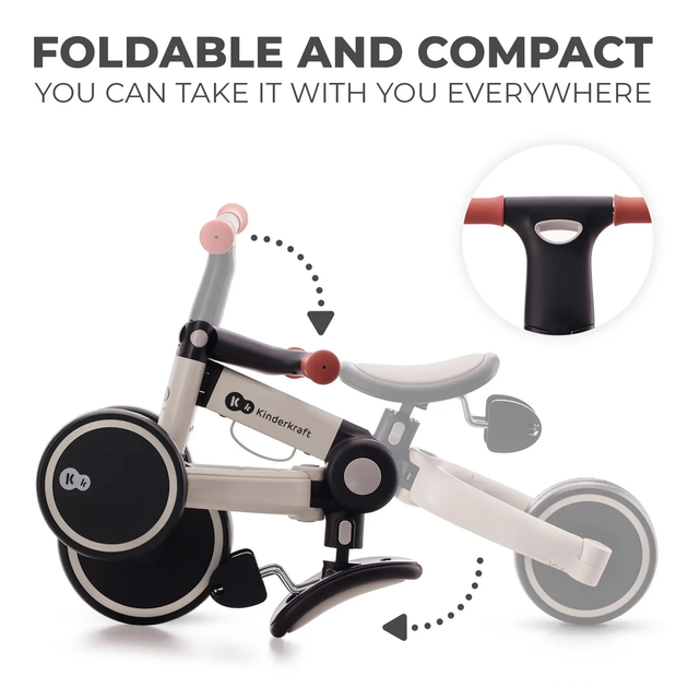 Триколісний велосипед KinderKraft 4TRIKE 3 в 1 Silver Grey (5902533922413) (KR4TRI22GRY0000) - зображення 13