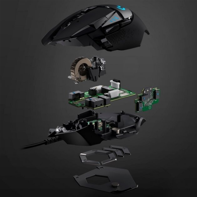 Mysz komputerowa Logitech G502 Gaming Mysz komputerowa HERO High Performance, czarna (910-005470) - obraz 7