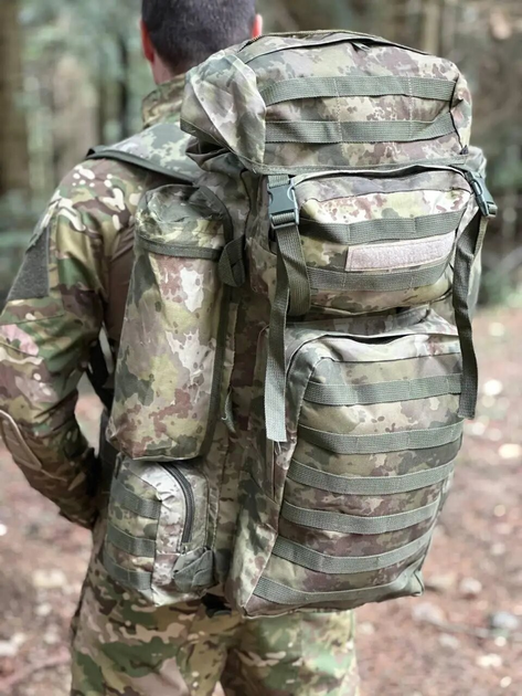 Тактический армейский военный рюкзак баул 110 л мультикам - изображение 1