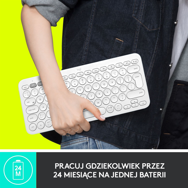 Клавіатура бездротова Logitech K380 для Mac Multi-Device Bluetooth Keyboard Offwhite (920-010407) - зображення 6
