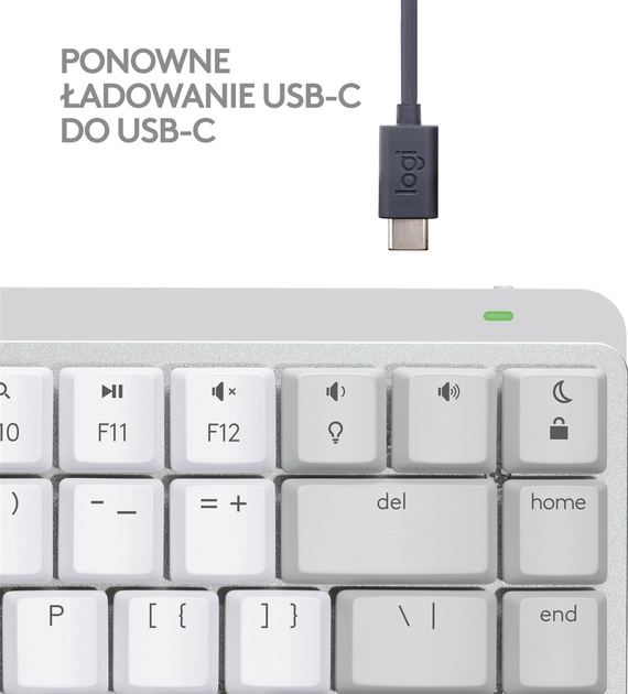 Клавіатура бездротова Logitech MX Keys Mini For Mac Wireless Illuminated Pale Grey (920-010799) - зображення 6
