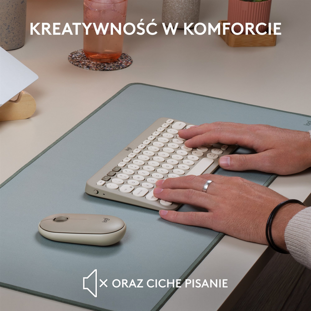 Klawiatura bezprzewodowa Logitech K380 Multi-Device Bluetooth Sand (920-011165) - obraz 3