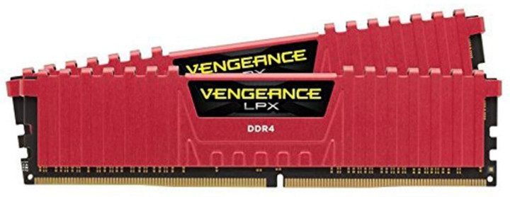 Оперативна пам'ять Corsair DDR4-3200 16384MB PC4-25600 (Kit of 2x8192) Vengeance LPX Red (CMK16GX4M2B3200C16R) - зображення 2