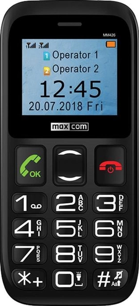 Мобільний телефон Maxcom MM426 Black - зображення 1