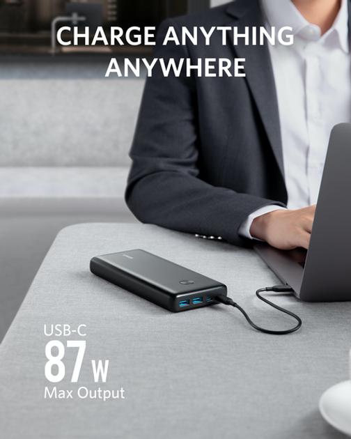 Powerbank Anker PowerCore III Elite 25600 mAh 87W Black (A1291H11) - obraz 4