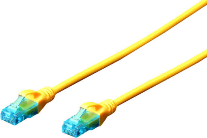 Patchcord Digitus CAT5e UTP 1m AWG 45133 CCA PVC Żółty (DK-1512-010/Y) - obraz 1