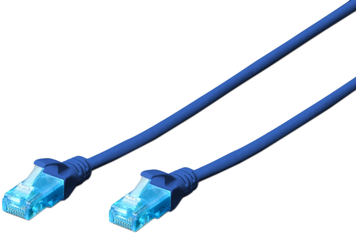 Patchcord Digitus CAT5e UTP 5 m AWG 45133 CCA PVC Niebieski (DK-1512-050/B) - obraz 1