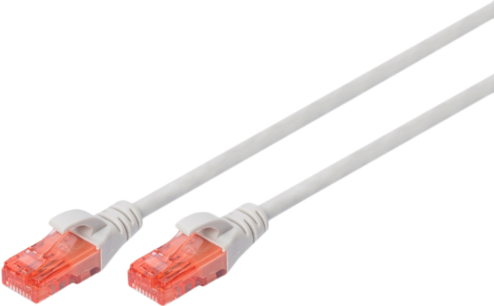 Патч-корд Digitus CAT6 UTP 2 м AWG 45133 CCA PVC Сірий (DK-1612-020) - зображення 1