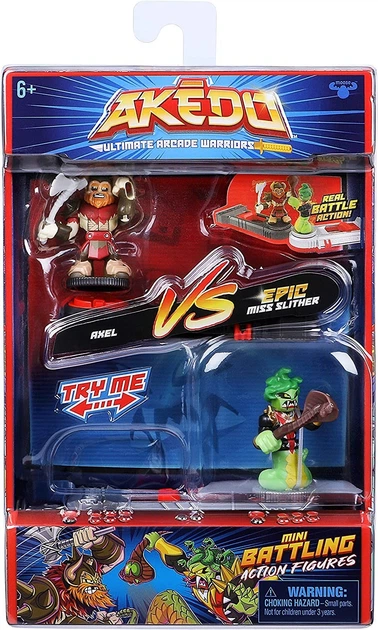 Фигурки Акедо Большой бугурт АКСЕЛЬ против МИС СЛИЗЕР Akedo Ultimate Arcade Warriors Miss Slither Vs Axel - изображение 3
